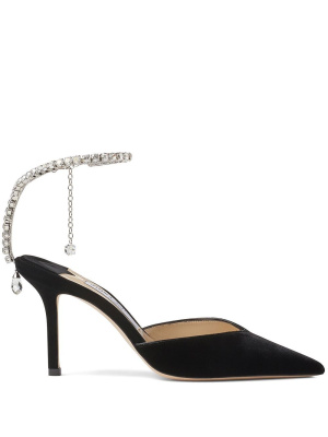 

Saeda 85mm crystal-ankle pumps, Jimmy Choo Saeda 85mm crystal-ankle pumps