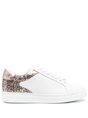 

Glitter-detailing lace-up sneakers, Jimmy Choo Glitter-detailing lace-up sneakers