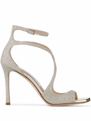 

Azia 95mm glitter sandals, Jimmy Choo Azia 95mm glitter sandals