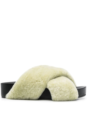 

Shearling cross-over sandals, Jil Sander Shearling cross-over sandals
