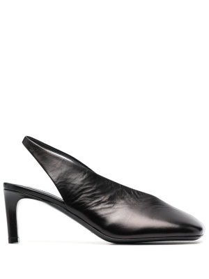 

75mm square-toe leather pumps, Jil Sander 75mm square-toe leather pumps