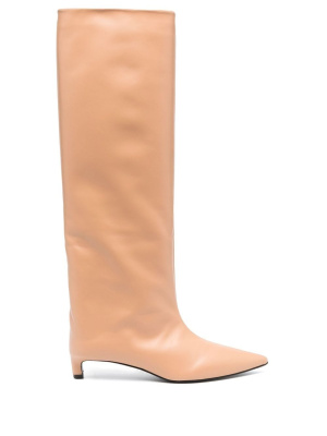 

Pointed-toe calf leather boots, Jil Sander Pointed-toe calf leather boots