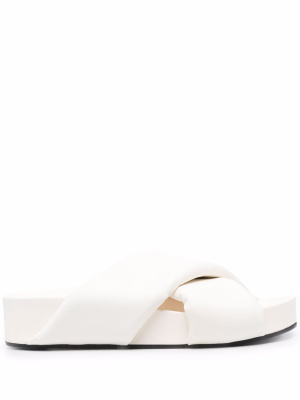 

Padded crossover slides, Jil Sander Padded crossover slides