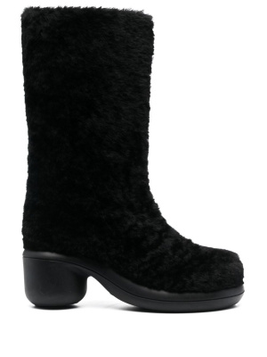 

Shearling block-heel boots, Jil Sander Shearling block-heel boots