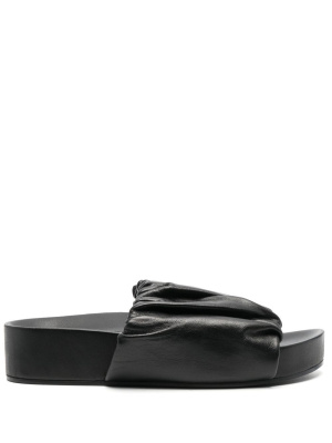 

Ruched leather slides, Jil Sander Ruched leather slides