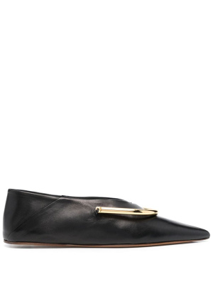 

Plaque-detail pointed ballerina shoes, Jil Sander Plaque-detail pointed ballerina shoes