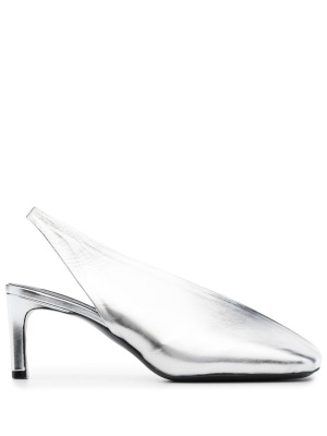 

75mm square-toe leather pumps, Jil Sander 75mm square-toe leather pumps