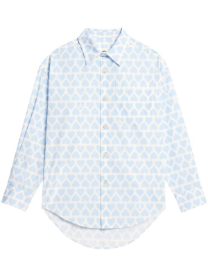 

Heart-print long-sleeve shirt, AMI Paris Heart-print long-sleeve shirt