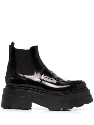 

Logo-plaque chunky sole boots, Alexander Wang Logo-plaque chunky sole boots