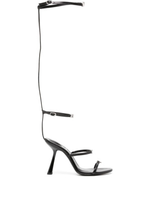 

100mm crystal-embellished leather sandals, Alexander Wang 100mm crystal-embellished leather sandals