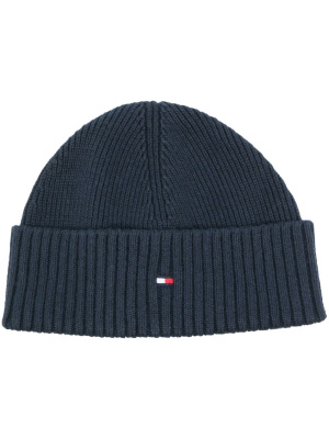 

Logo-embroidered knitted beanie, Tommy Hilfiger Logo-embroidered knitted beanie
