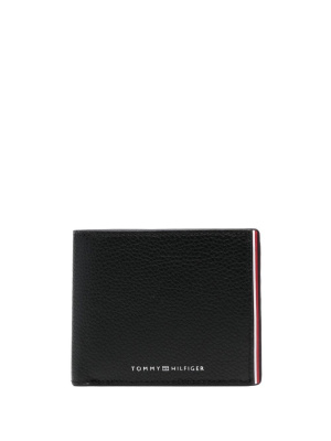 

Grained leather logo-print wallet, Tommy Hilfiger Grained leather logo-print wallet