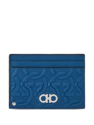 

Gancini embossed-logo cardholder, Ferragamo Gancini embossed-logo cardholder