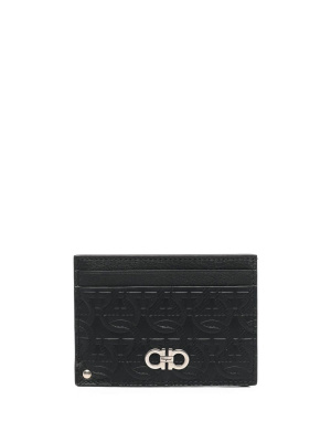

Logo-debossed leather cardholder, Ferragamo Logo-debossed leather cardholder