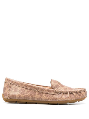 

Logo-print slip-on loafers, Coach Logo-print slip-on loafers