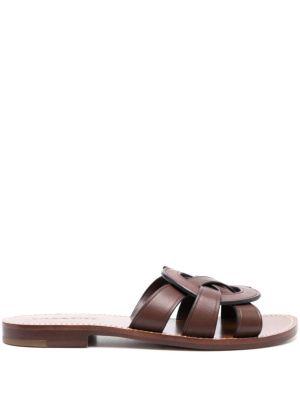 

Issaa leather flat sandals, Coach Issaa leather flat sandals