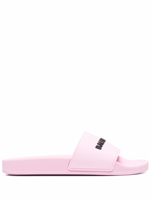 

Logo-embossed slides, Balenciaga Logo-embossed slides