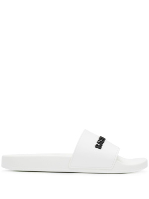 

Textured logo slides, Balenciaga Textured logo slides