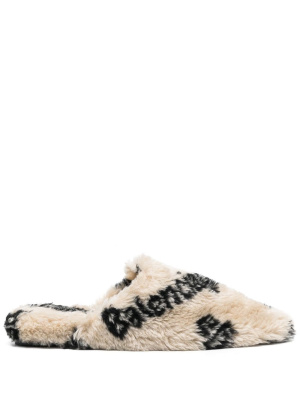 

Teddy logo-print mules, Balenciaga Teddy logo-print mules