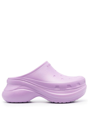 

X Crocs logo-embossed platform mules, Balenciaga X Crocs logo-embossed platform mules