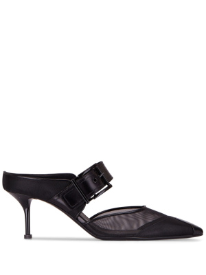 

Mesh buckled mules, Alexander McQueen Mesh buckled mules