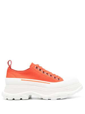 

Tread-Slick Lace-Up canvas sneakers, Alexander McQueen Tread-Slick Lace-Up canvas sneakers