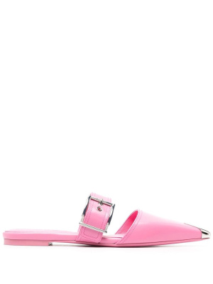 

Pointed leather mules, Alexander McQueen Pointed leather mules