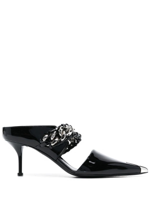 

Punk Chain 85mm mules, Alexander McQueen Punk Chain 85mm mules