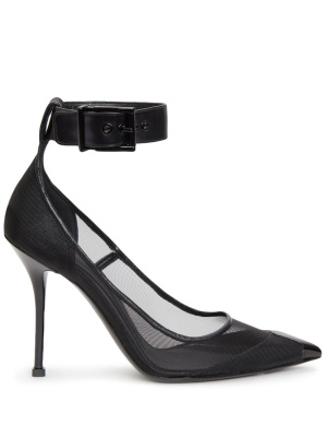 

Mesh-panelling pointed-toe pumps, Alexander McQueen Mesh-panelling pointed-toe pumps