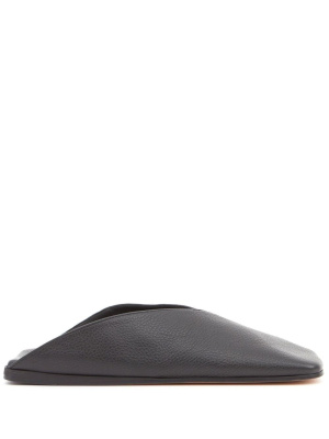 

Leather closed-toe slides, MM6 Maison Margiela Leather closed-toe slides