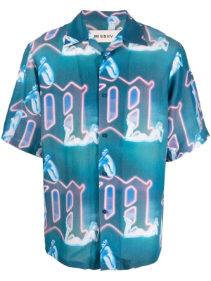 

Graphic logo-print Cuban shirt, MISBHV Graphic logo-print Cuban shirt