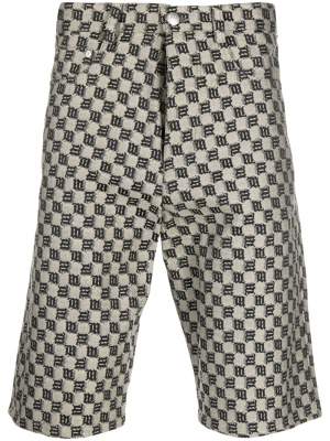 

Monogram-print cotton-blend shorts, MISBHV Monogram-print cotton-blend shorts