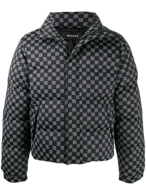 

All-over monogram print padded coat, MISBHV All-over monogram print padded coat