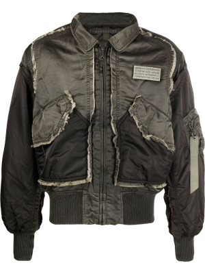 

Logo-patch panelled bomber jacket, MISBHV Logo-patch panelled bomber jacket