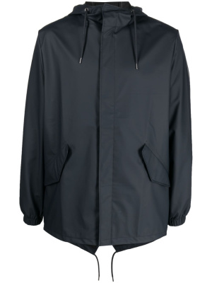 

Drawstring-hood parka jacket, Rains Drawstring-hood parka jacket
