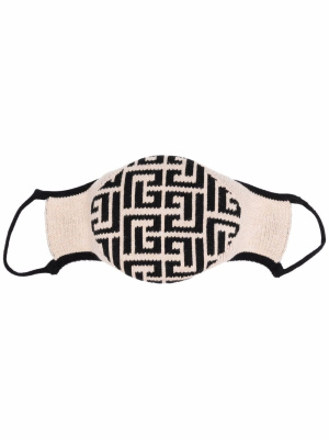 

Geometric-print face mask, Balmain Geometric-print face mask