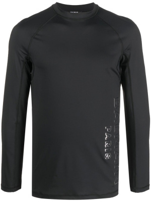 

Logo-print detail long-sleeved T-shirt, Balmain Logo-print detail long-sleeved T-shirt