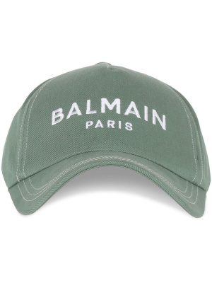 

Logo-embroidered cotton baseball cap, Balmain Logo-embroidered cotton baseball cap