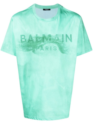 

Logo-print detail T-shirt, Balmain Logo-print detail T-shirt