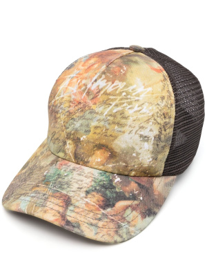 

Sky-print cotton trucker hat, Balmain Sky-print cotton trucker hat