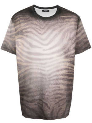 

Animal-print crew-neck T-shirt, Balmain Animal-print crew-neck T-shirt