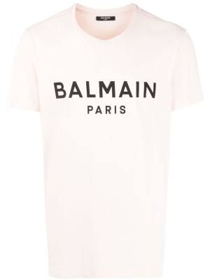 

Logo-print detail T-shirt, Balmain Logo-print detail T-shirt