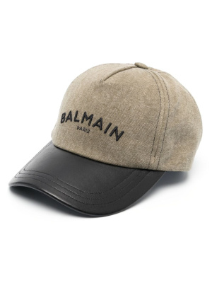 

Logo-embroidered cotton cap, Balmain Logo-embroidered cotton cap