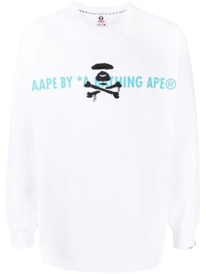 

Logo-print long-sleeve T-shirt, AAPE BY *A BATHING APE® Logo-print long-sleeve T-shirt