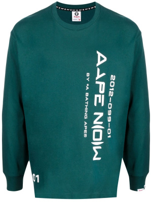 

Logo-print long-sleeve T-shirt, AAPE BY *A BATHING APE® Logo-print long-sleeve T-shirt