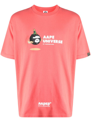 

Logo-print cotton T-shirt, AAPE BY *A BATHING APE® Logo-print cotton T-shirt