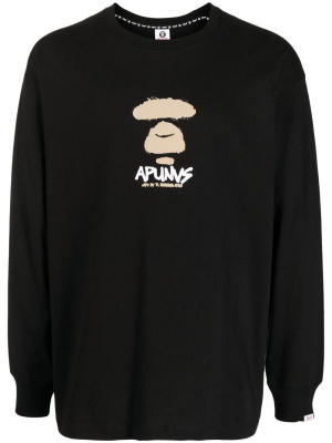 

Logo-print long-sleeve T-shirt, AAPE BY *A BATHING APE® Logo-print long-sleeve T-shirt