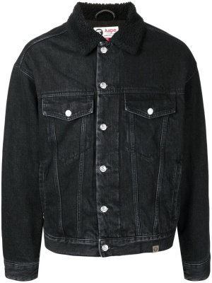 

Embroidered logo denim jacket, AAPE BY *A BATHING APE® Embroidered logo denim jacket