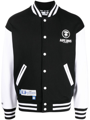 

Logo-patch bomber jacket, AAPE BY *A BATHING APE® Logo-patch bomber jacket