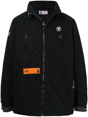 

Logo-patch zip-up jacket, AAPE BY *A BATHING APE® Logo-patch zip-up jacket